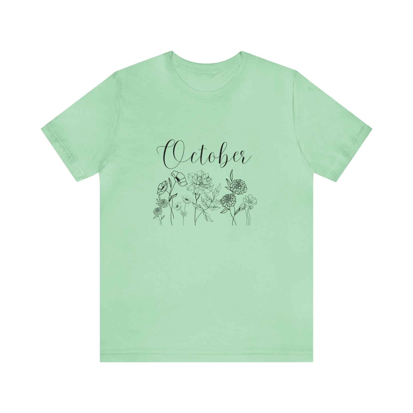 October birthday shirt birthday tee month flower shirt gift for her gift for him best friend gift christmas gift