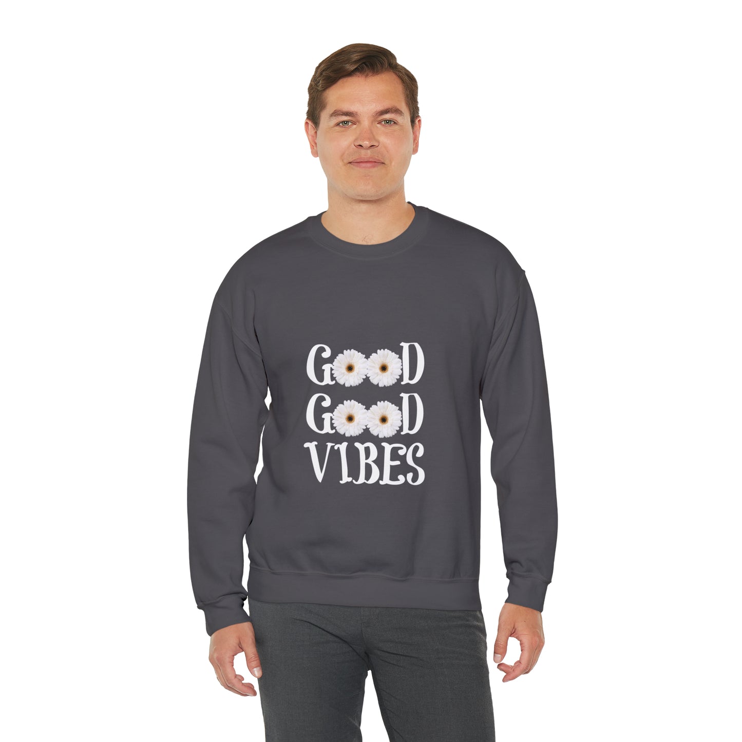 Good Vibes Sweatshirt, Unisex Heavy Blend™ Crewneck Sweatshirt