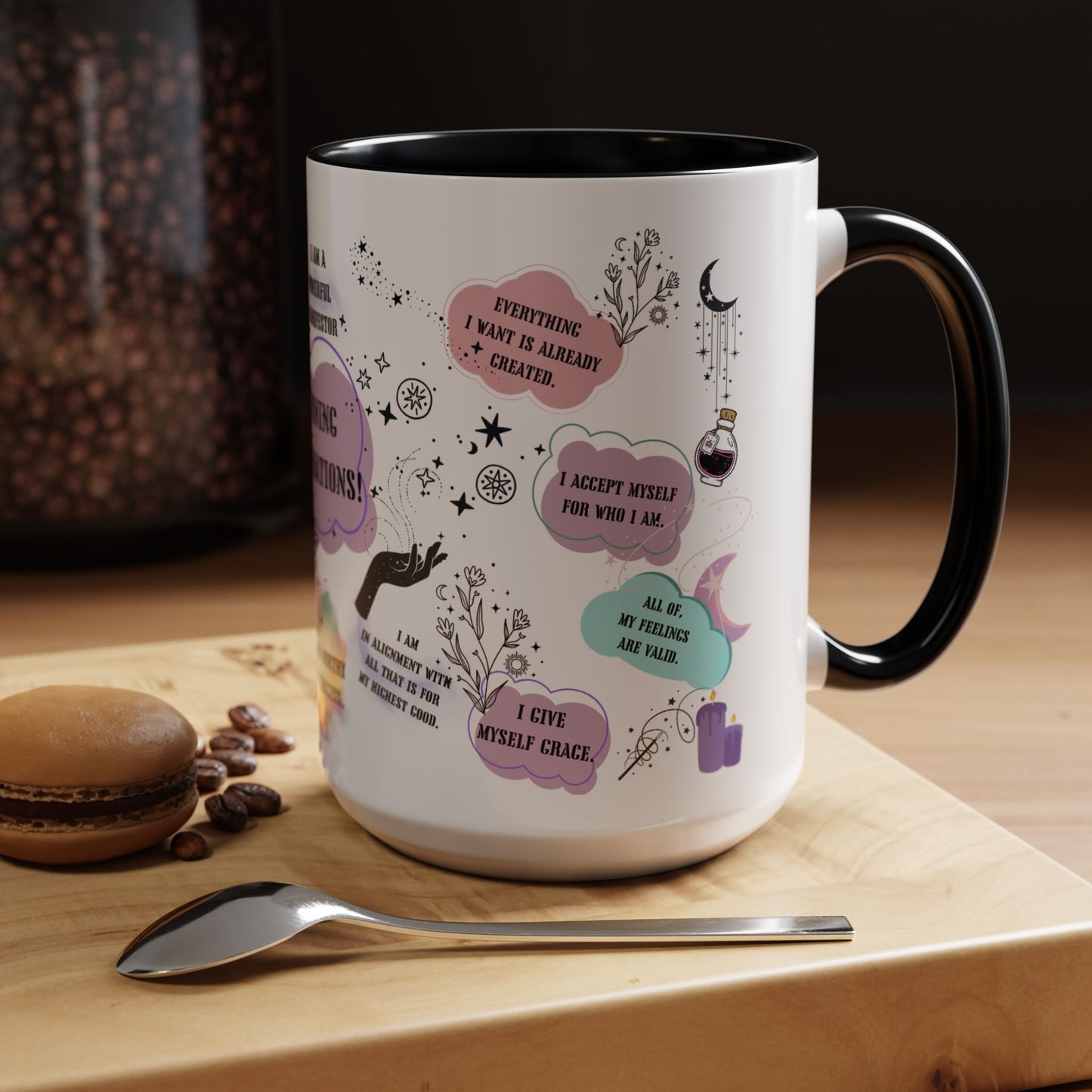 Morning affirmations mug positive motivation gift Christmas mug manifesting gift mug wicked mug bestie gift Coworker Gift coffee mug