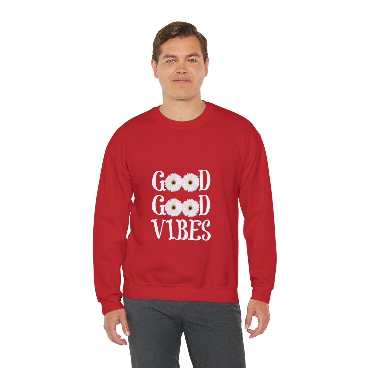 Good Vibes Sweatshirt, Unisex Heavy Blend™ Crewneck Sweatshirt