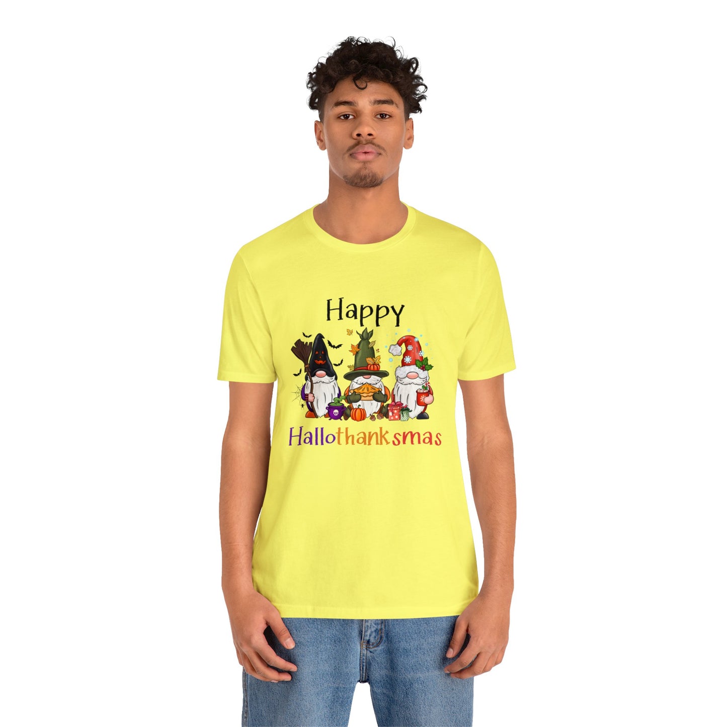 Gnomes lover gift gnomes Halloween shirt gift for her gift for him happy Hallothanksmas Shirt Unisex Tee Christmas gift Thanksgiving shirt
