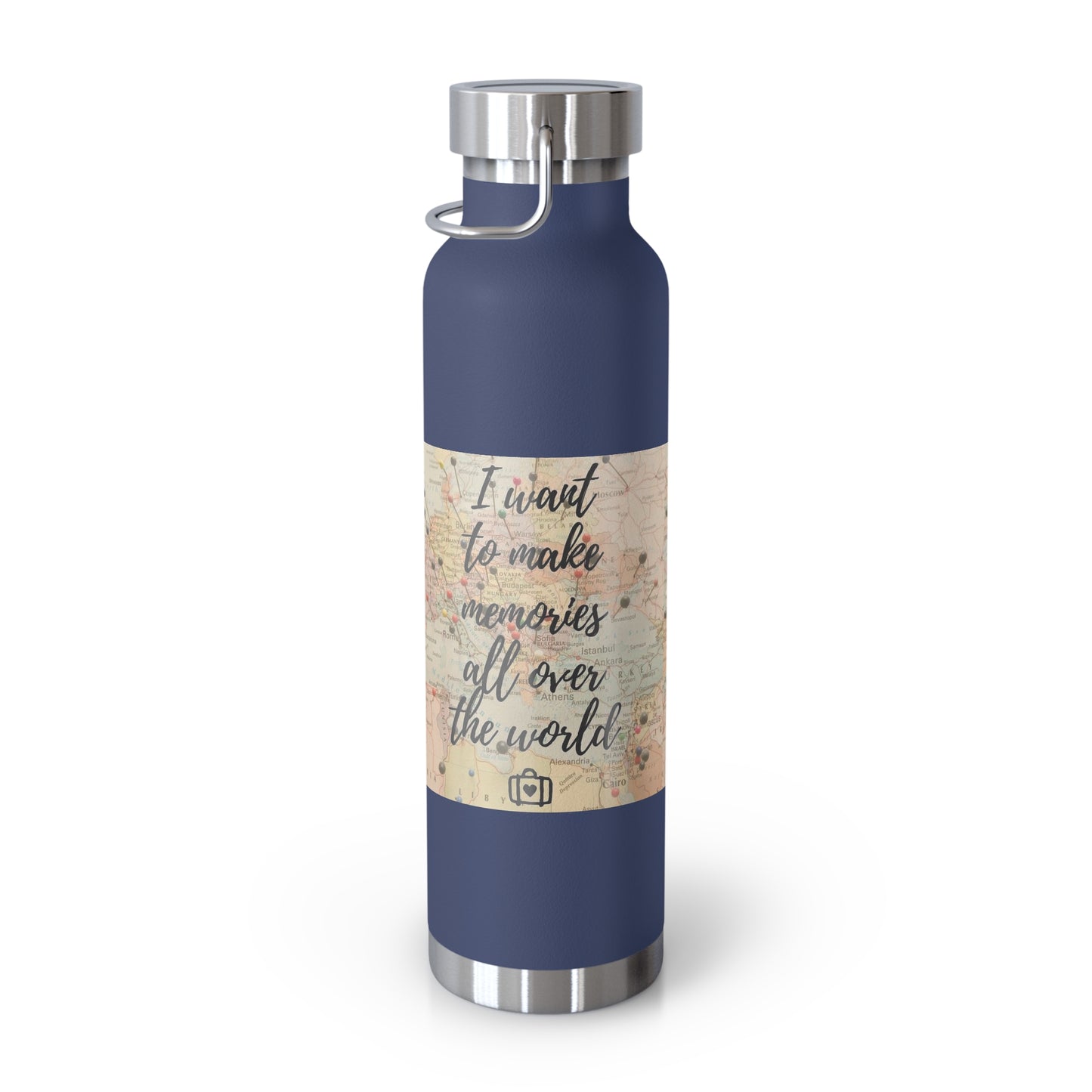 Travel bottle travel memories bottle Copper Vacuum Insulated Bottle, 22oz