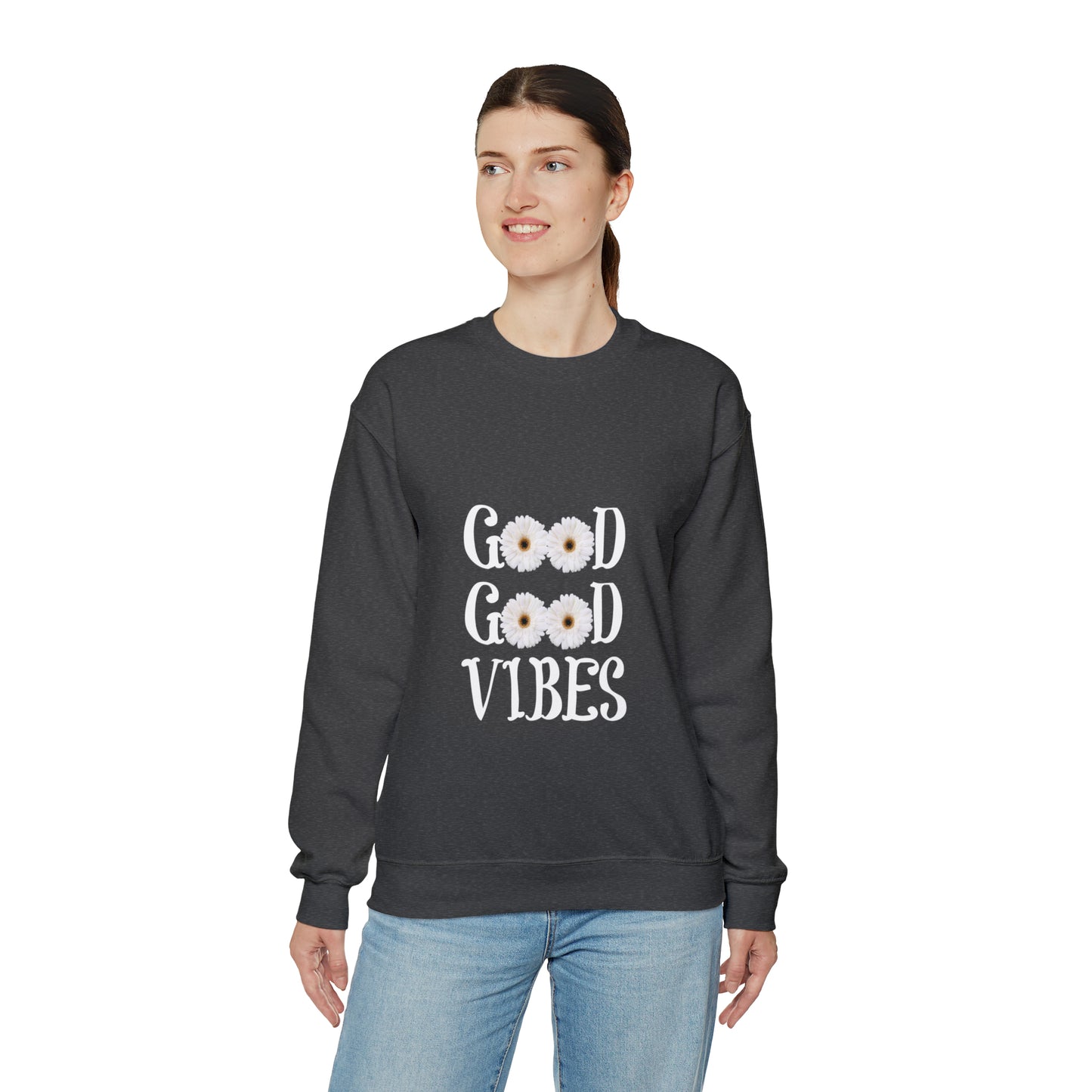 Good Vibes Sweatshirt, Unisex Heavy Blend™ Crewneck Sweatshirt