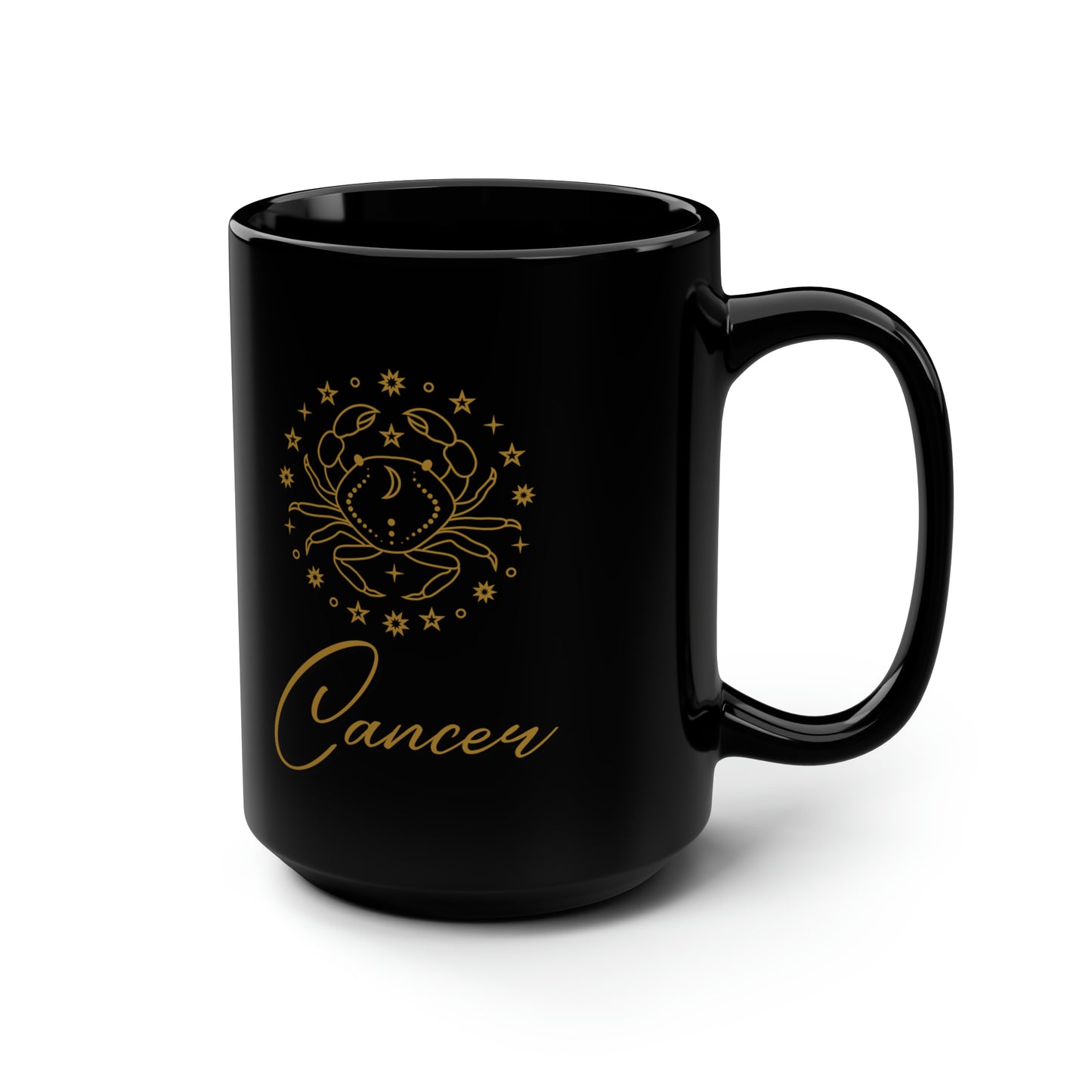Cancer zodiac sign mug Black ceramic Mug 15oz funny gift Cancer birthday gift Christmas gift for her gift for him