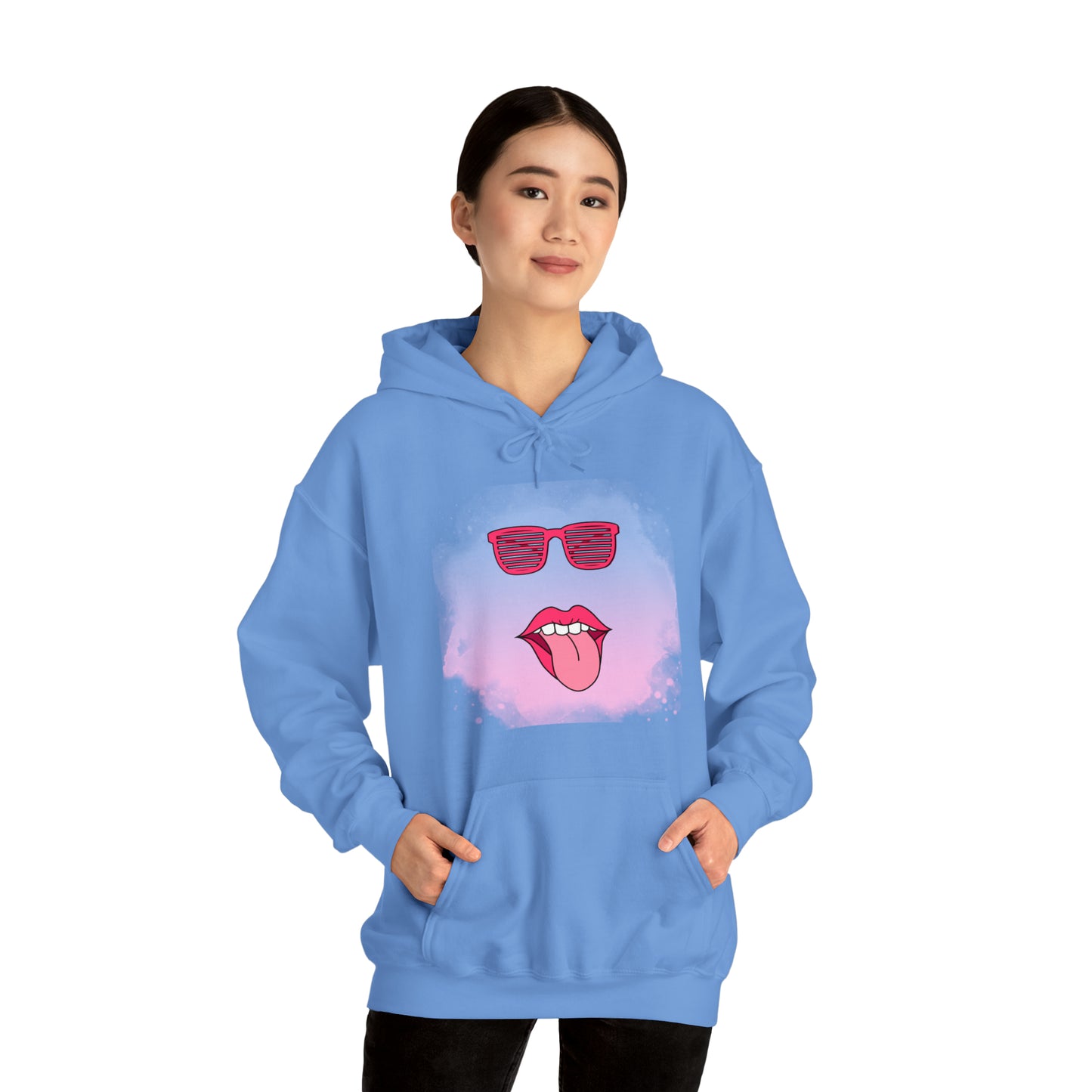 Lip Sunglasses Hoodie, Bubble Gum kiss Hoodie, Fun Summer shirt, Birthday gift for her, Galantine gift for her,best friend gift, vacation