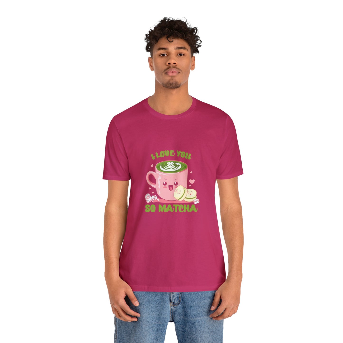 I love so matcha shirt Valentine's Day gift for her funny aesthetic gift for him funny gift for best friend vacation shirt wife husband wife