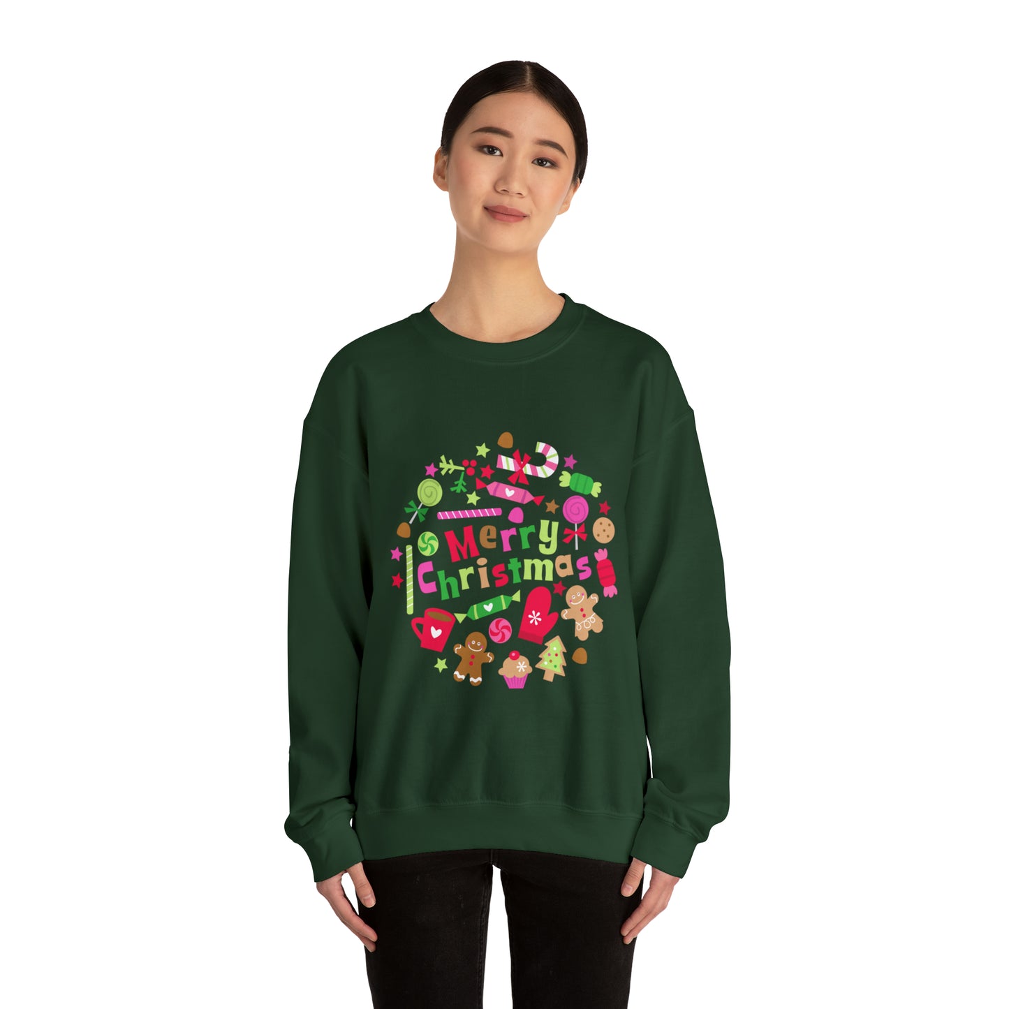 Candy Christmas sweater Merry Bright Christmas sweatshirt Christmas Sweatshirt for her Christmas family Shirt Christmas gift for him