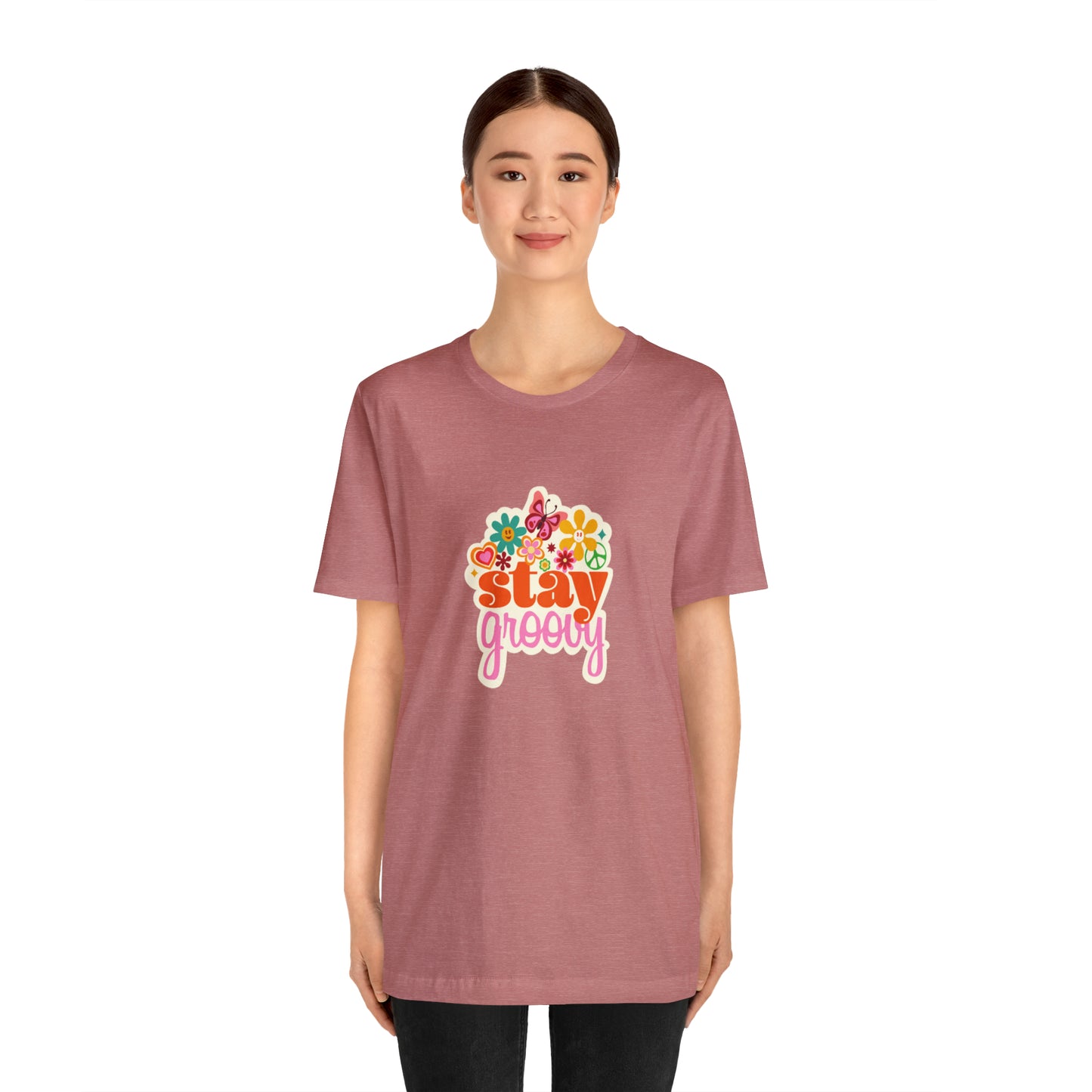 Stay Groovy t-shirt, Hippie shirt, good vibes shirt, summer fun style gift,travel shirt,best friend trip vacation trip