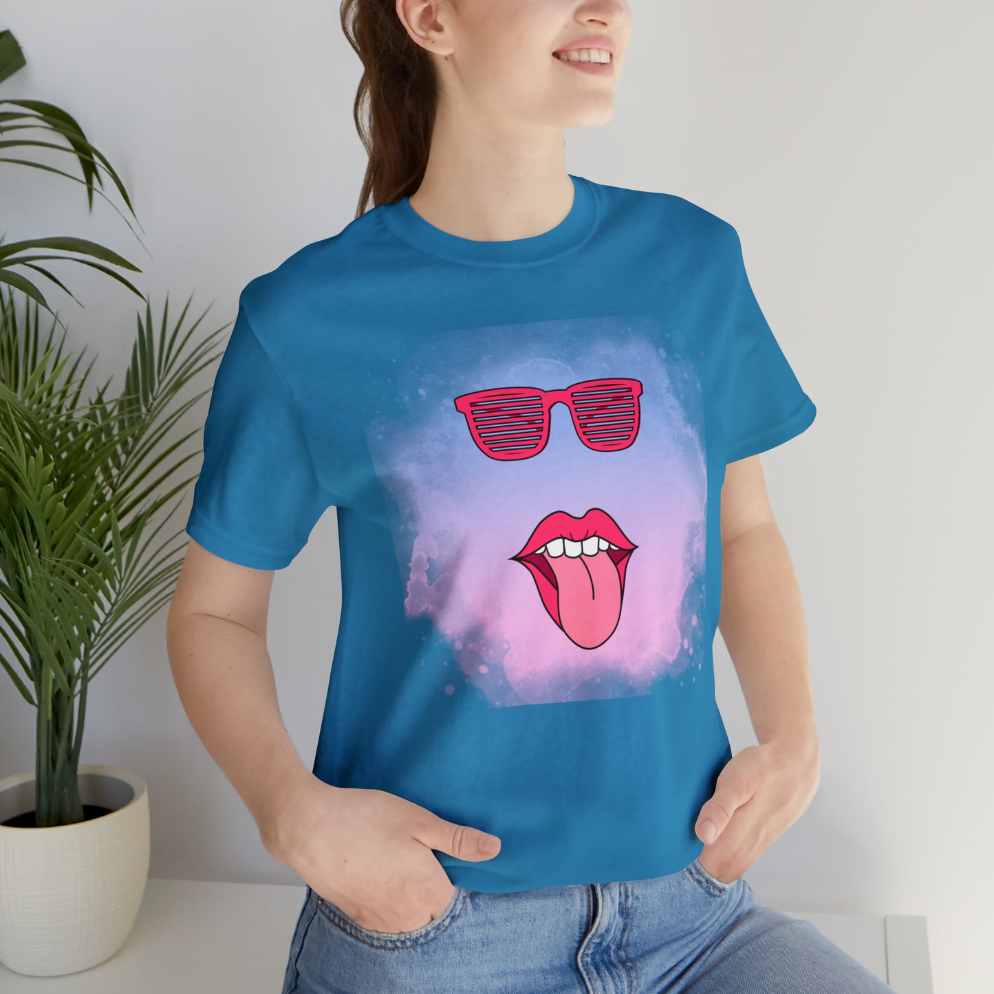 Lip Sunglasses t-shirt, Bubble gum kiss shirt,Pink Gum Shirt,Galantine gift travel shirt,best friend trip,girls vacation trip, Unisex Jersey