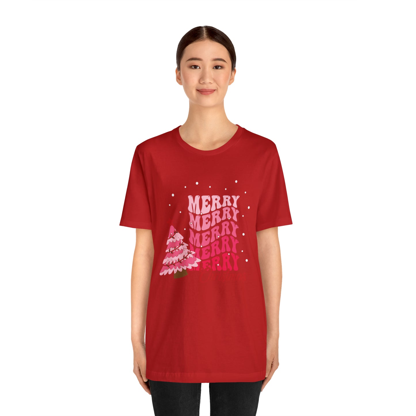 Festive AF shirt Pink Merry Bright Christmas Tshirt for Women Christmas Shirt Sweater Holiday Christmas gift for her gift for him unisex