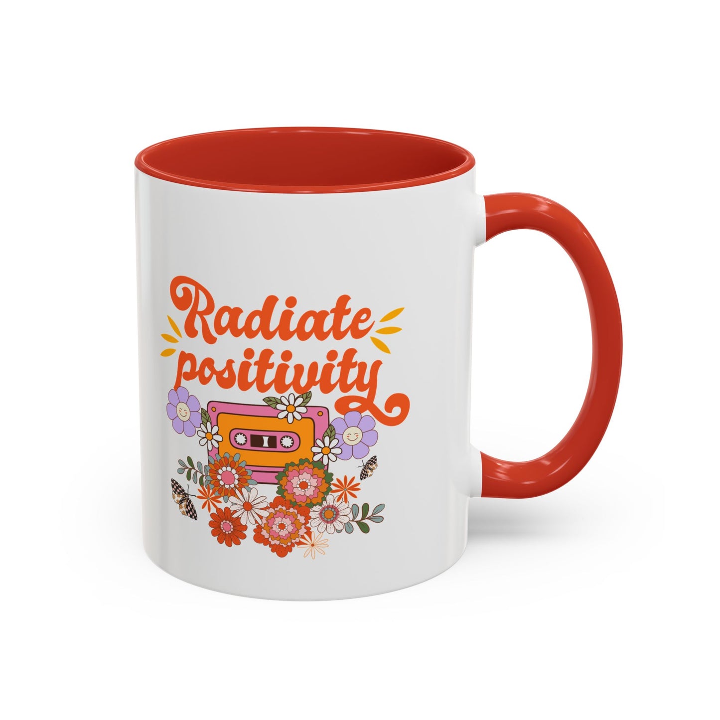 Copy of Radiate positivity mug Morning affirmation mug shining light mug Delulu mug retro gift Christmas gift for her gift for him bestie gift
