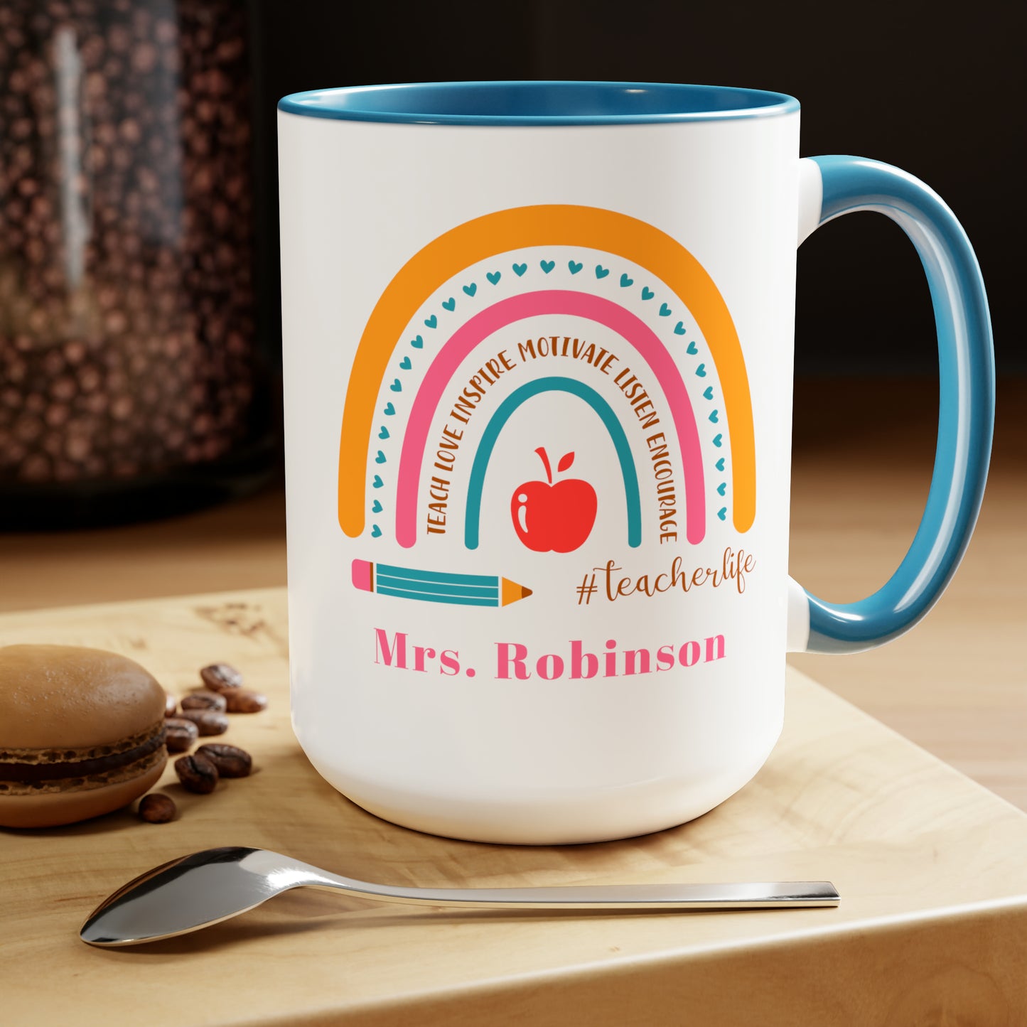Personalized name mug custom teacher gift teacher appreciation vibes  lady mug Supervisor mug Coffee Mug gift for her Mug wife Coffee Mug