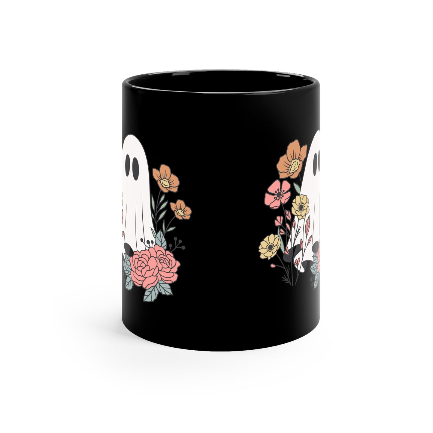 Halloween lover gift Halloween mug ghost mug coffee lover gift tea lover gift for her gift for him Mug Bestfriend Christmas 11oz Black Mug