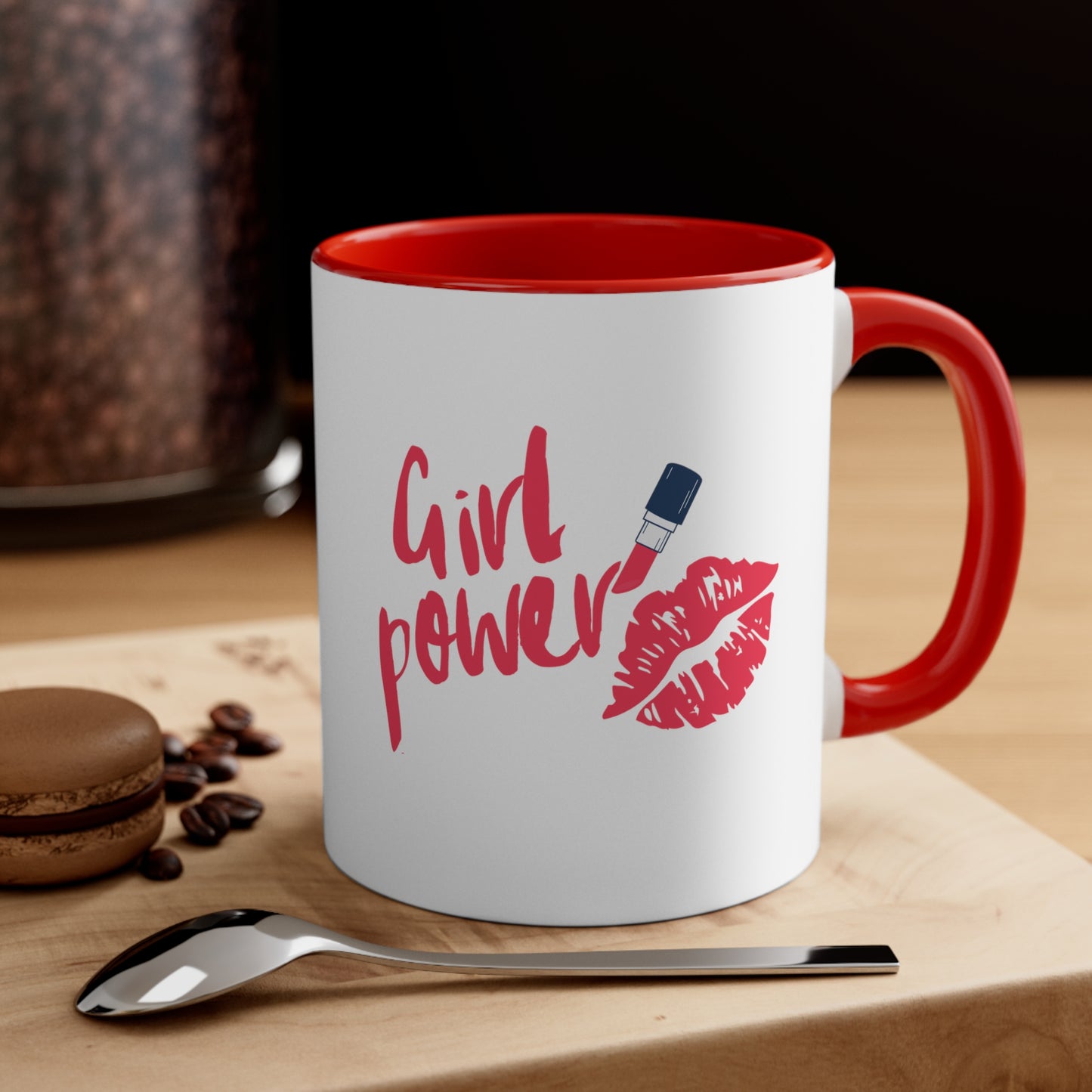 Girl power mug red lipstick mug bestie gift Christmas mug teacher gift coffee mug Christmas gift for for her tea gift for him 11oz