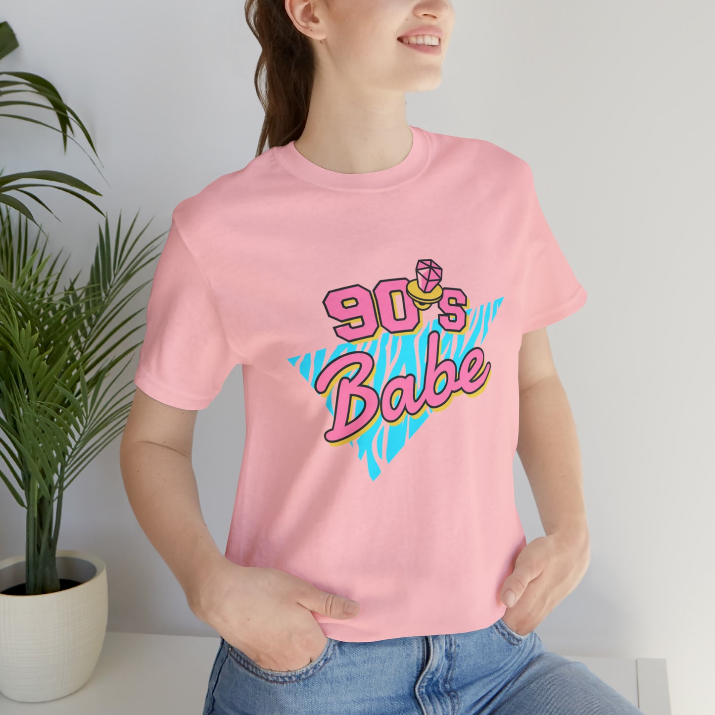 90's Babe shirt, gift for her, Christmas shirt, galantine gift best friend trip, Unisex Jersey Short Sleeve Tee