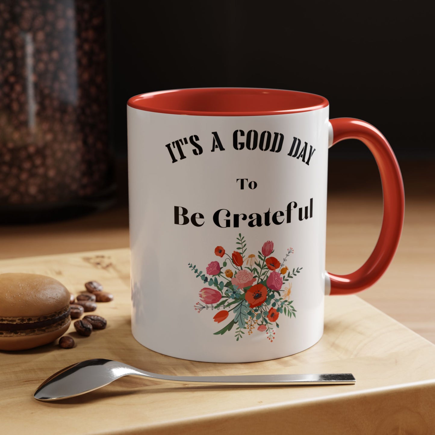 Gratitude Coffee Mug Morning Gift for Grateful Thanksgiving Cup Inspirational Tea Cup Positive Vibes Drinkware gift for her gift for him