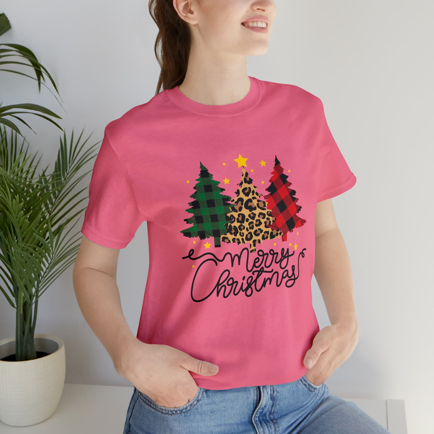 Festive AF shirt Pink Merry Bright Christmas Tshirt for Women Men Christmas Shirt Sweater Holiday Christmas gift for her gift for him Plaid