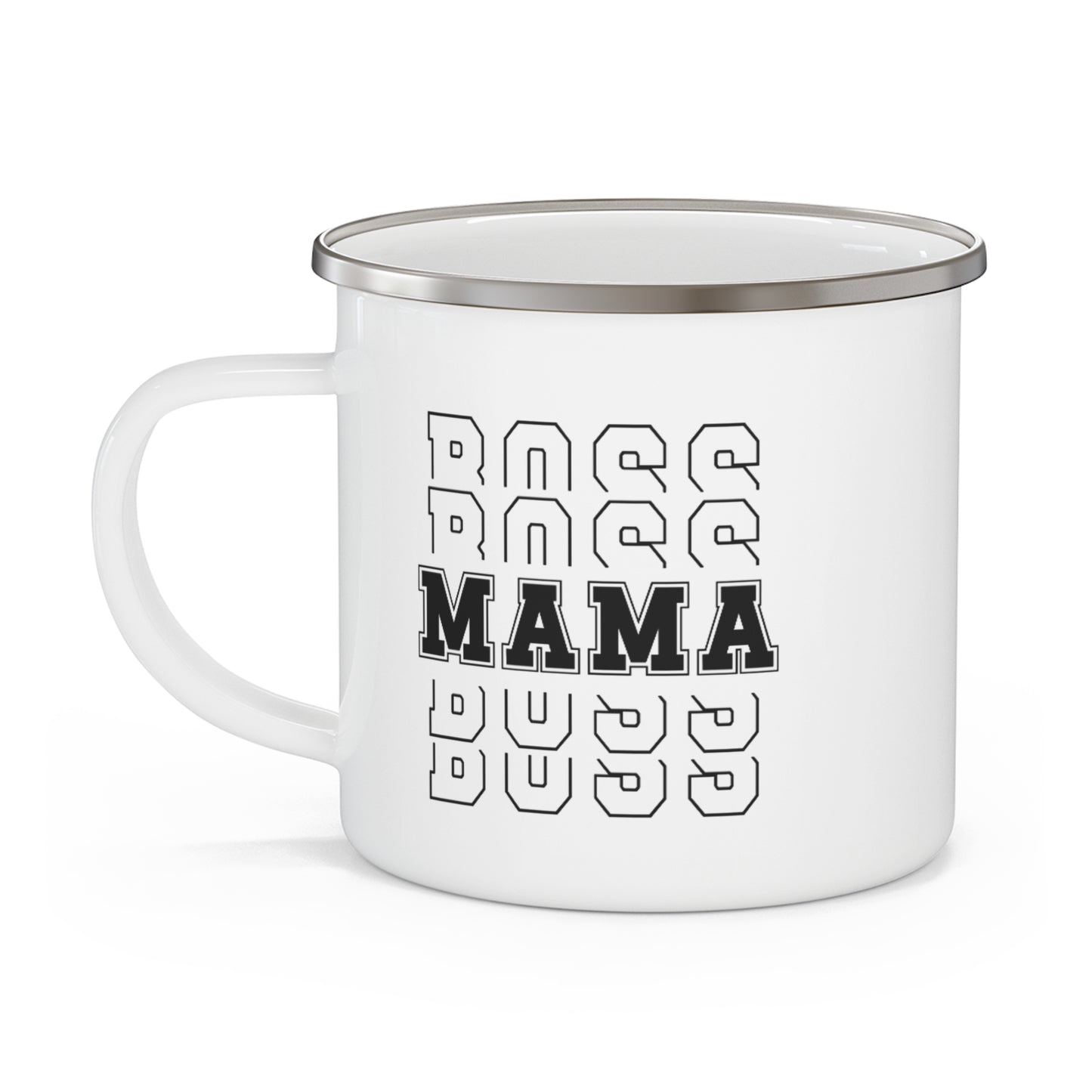Boss Mama Mug, gift for wife, Bossbabe gift, Mother of the bride Mug, gift for Mom, gift for wife, Christmas gift for her Enamel Camping Mug