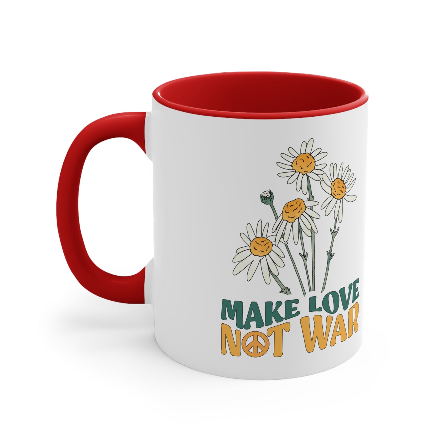Make love not war mug Crochet lover gift yarn lover gift knitting gift creativemaker gift coffee lover gift tea gift for her gift for him Coffee Mug 11oz