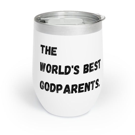 World's best Godparents tumbler godfather wine tumbler gift for brother padrino gift Chill Wine Tumbler Godparents proposal gift