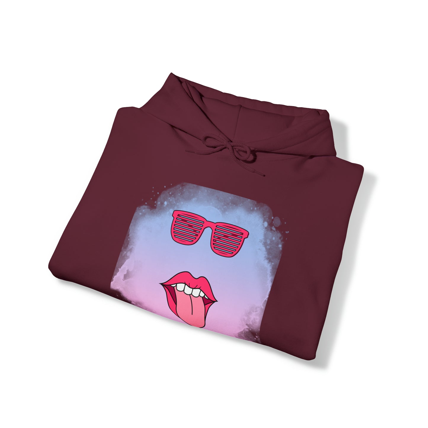 Lip Sunglasses Hoodie, Bubble Gum kiss Hoodie, Fun Summer shirt, Birthday gift for her, Galantine gift for her,best friend gift, vacation