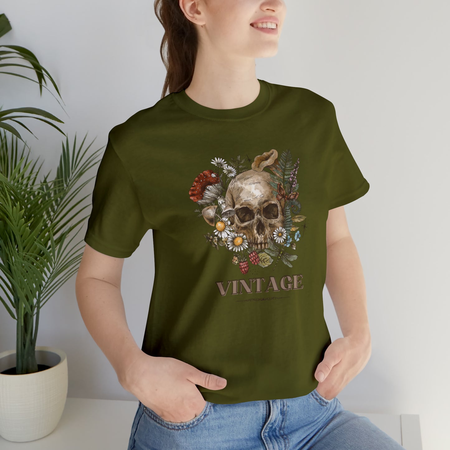 Vintage retro shirt skeleton head shirt Halloween tee Floral Shirt unisex Retro Themed vintage Gift christmas gift