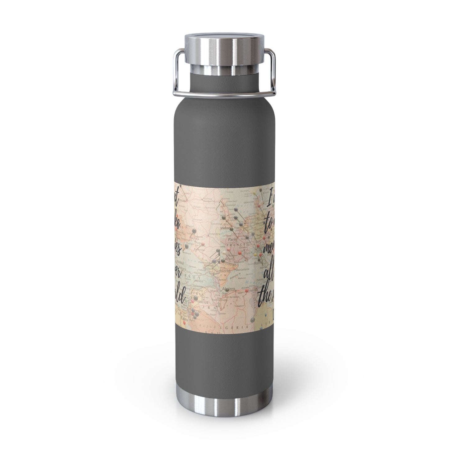 Travel bottle travel memories bottle Copper Vacuum Insulated Bottle, 22oz