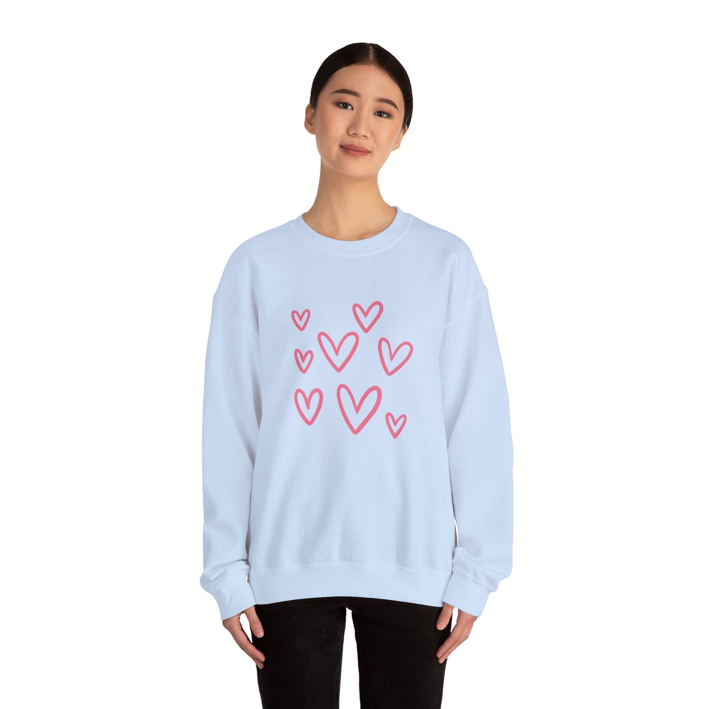 Heart Valentine's Day sweatshirt valentines shirt gift for her best friend gift galentine's day gift crewneck sweater women sweater love