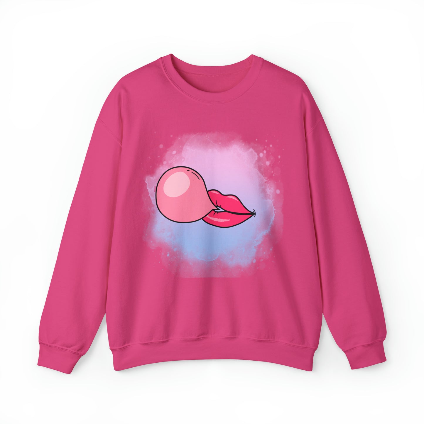 Bubble Gum kiss sweatshirt, Summer Bubblegum shirt, Birthday gift for her,Galantine travel sweatshirt,Unisex Heavy Blend Crewneck Sweatshirt