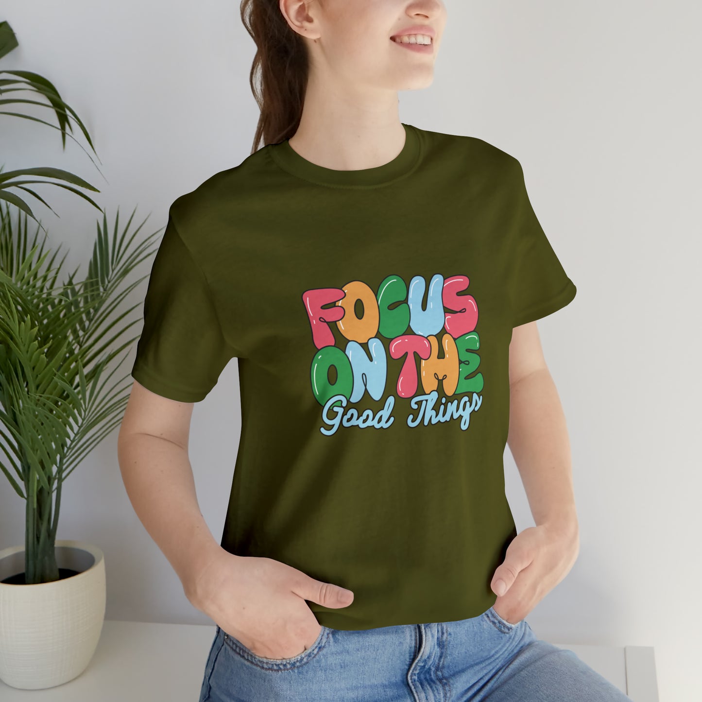 Focus on the good things shirt positive vibes shirt good vibes tee yogawear zen clothes bohemian top Women's Christmas gift for her for him