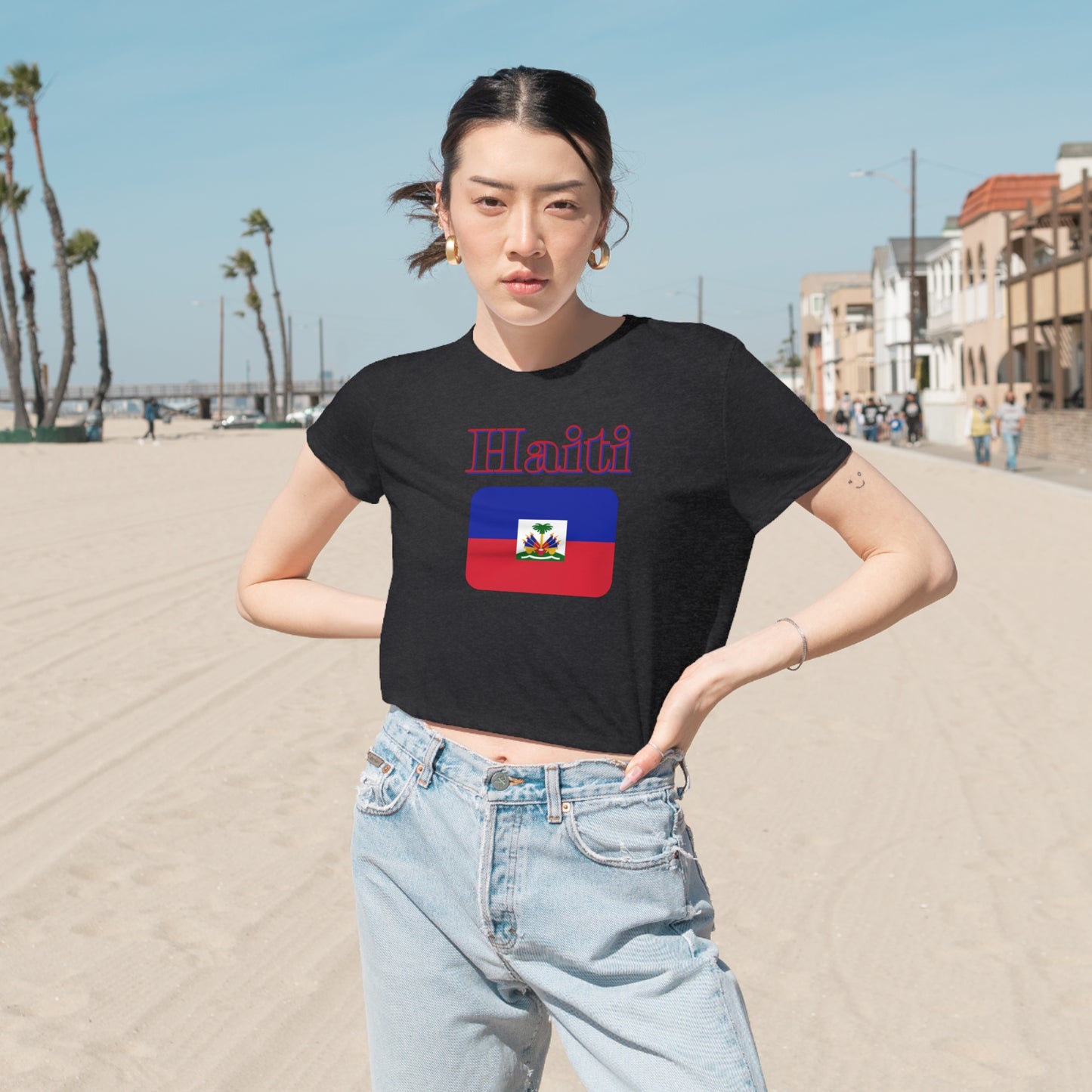 Haiti flag crop top Haiti flag shirt Haiti independence day festival shirt