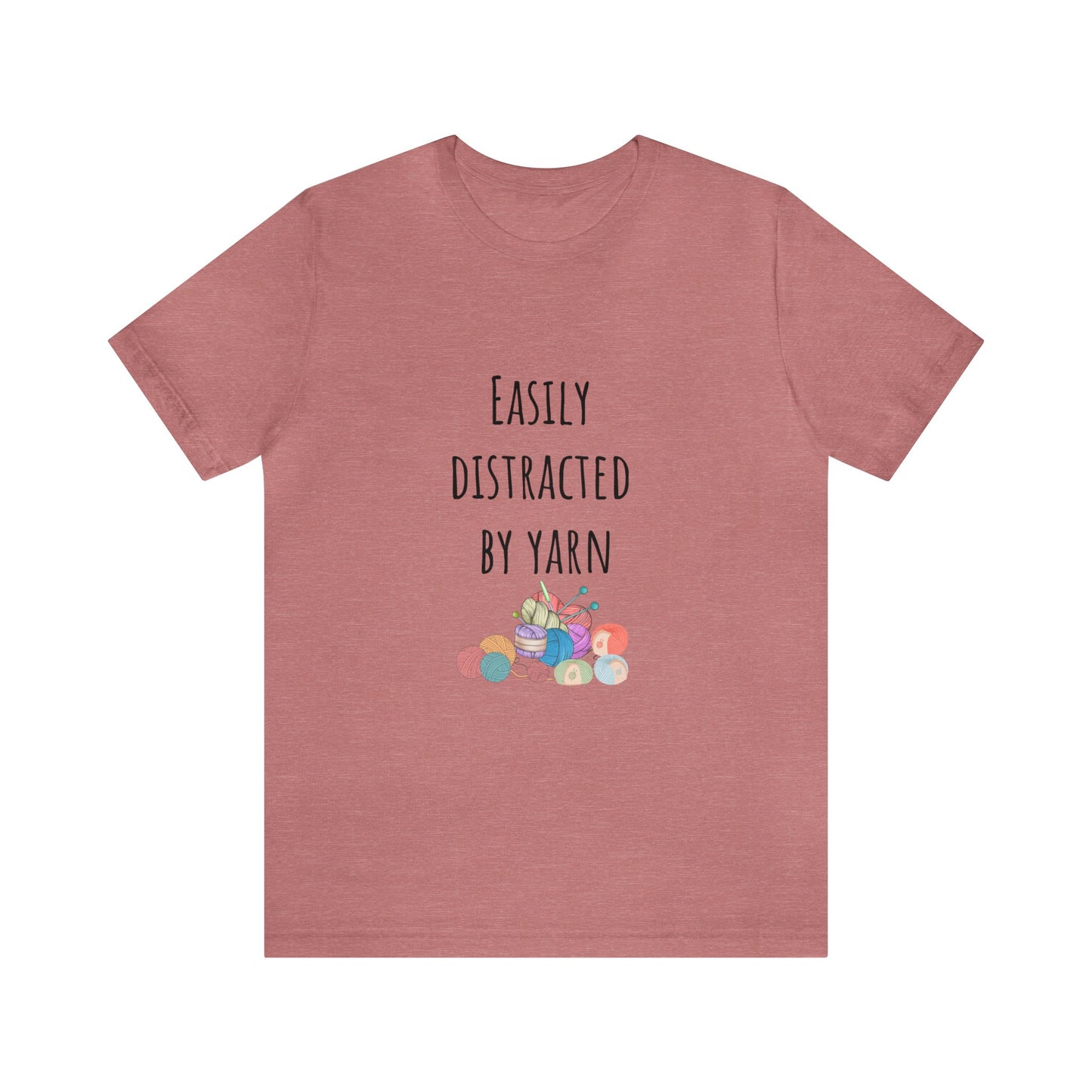 Easily distracted by yarn Christmas gift for yarn lover Funny yarn shirt crochet lover gift Gift for knitting lover Gift for Mom daughter