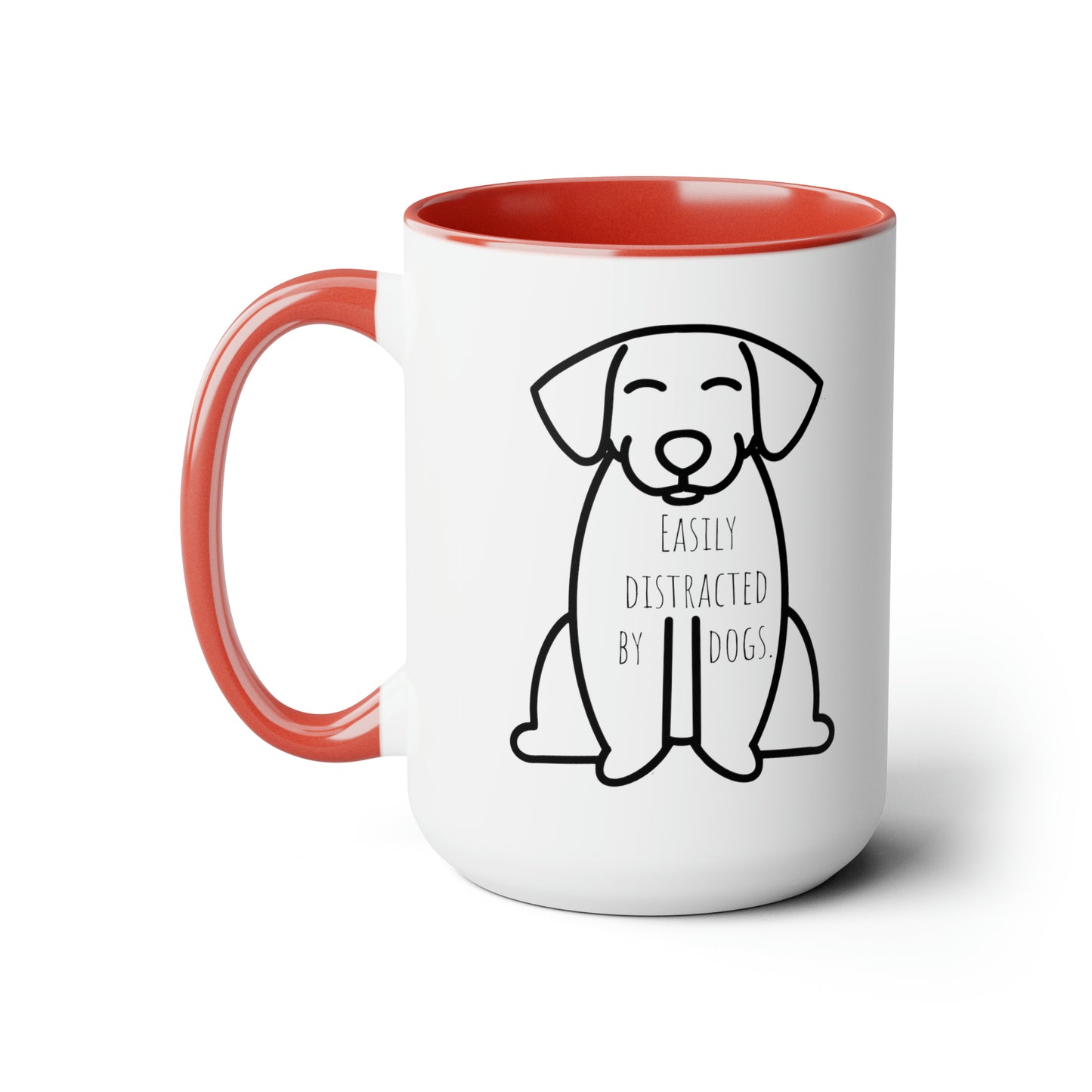 Easily distracted by dogs mug Supervisor mug Floral mug gift for her Mug funny gift for wife Coffee Mugs tea Christmas gift 15oz