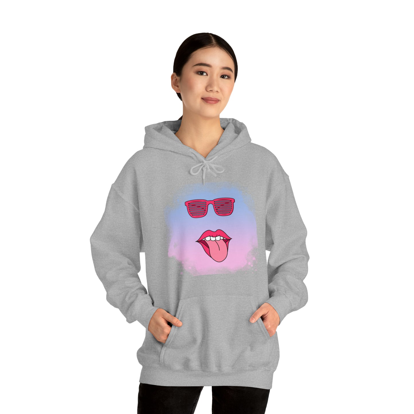 Lip Sunglasses Hoodie, Bubble Gum kiss Hoodie, Fun Summer shirt, Birthday gift for her, Galantine gift for her,best friend gift, vacation