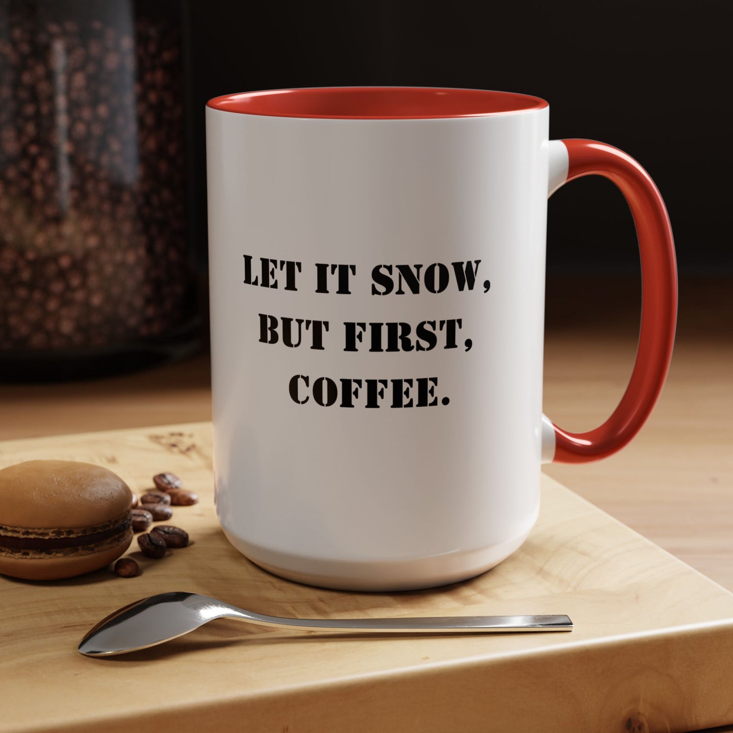 Let it snow mug Winter mug hot cocoa mug but first coffee mug Coworker Gift Boss Gift Christmas Office Gift Office Mug coffee Gift bestie