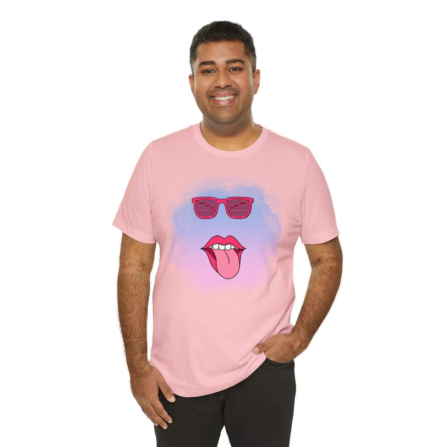 Lip Sunglasses t-shirt, Bubble gum kiss shirt,Pink Gum Shirt,Galantine gift travel shirt,best friend trip,girls vacation trip, Unisex Jersey