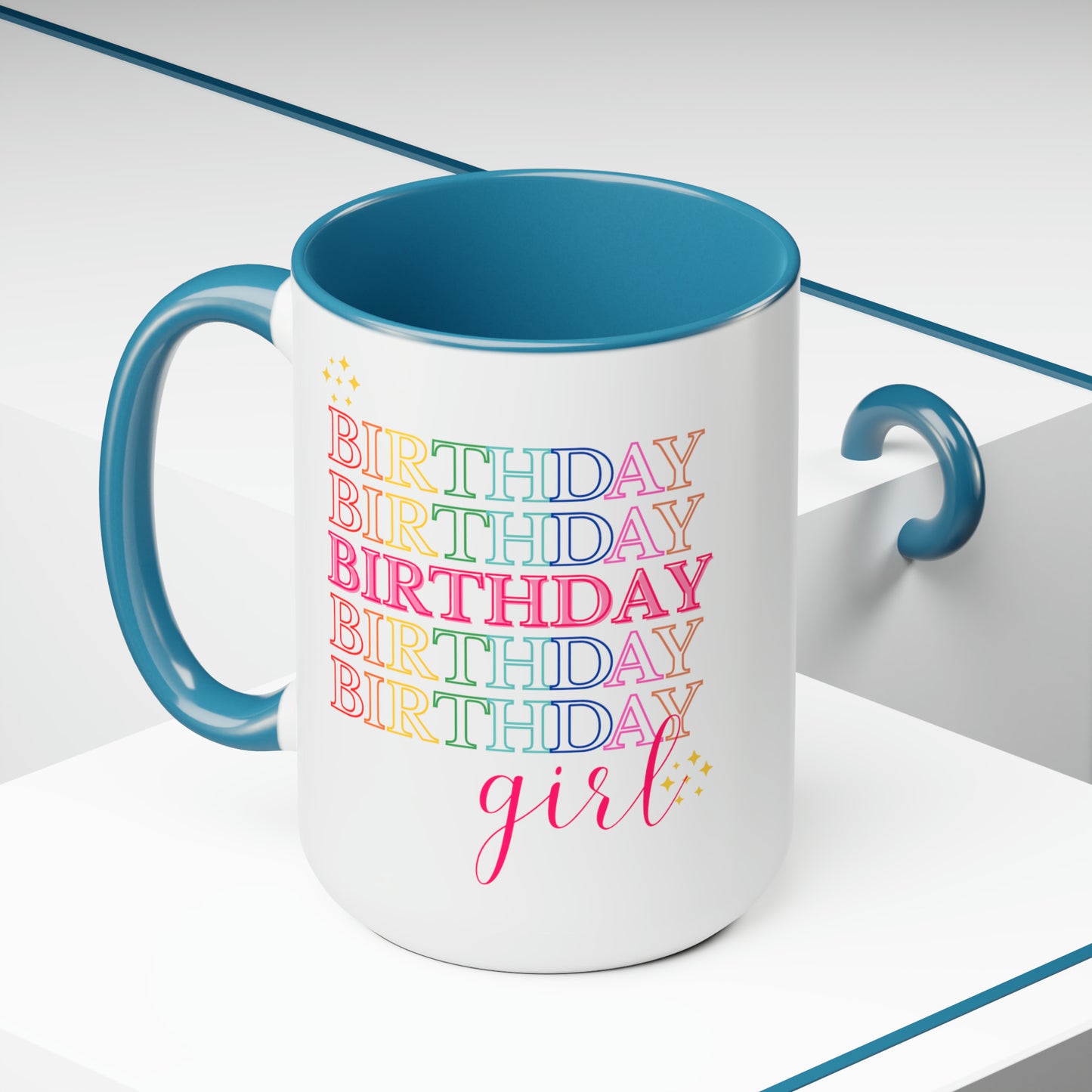 Birthday Girl mug Coffee Mug birthday party gift mug Floral mug gift for her Mug funny gift for wife Coffee Mugs tea Christmas gift 15oz