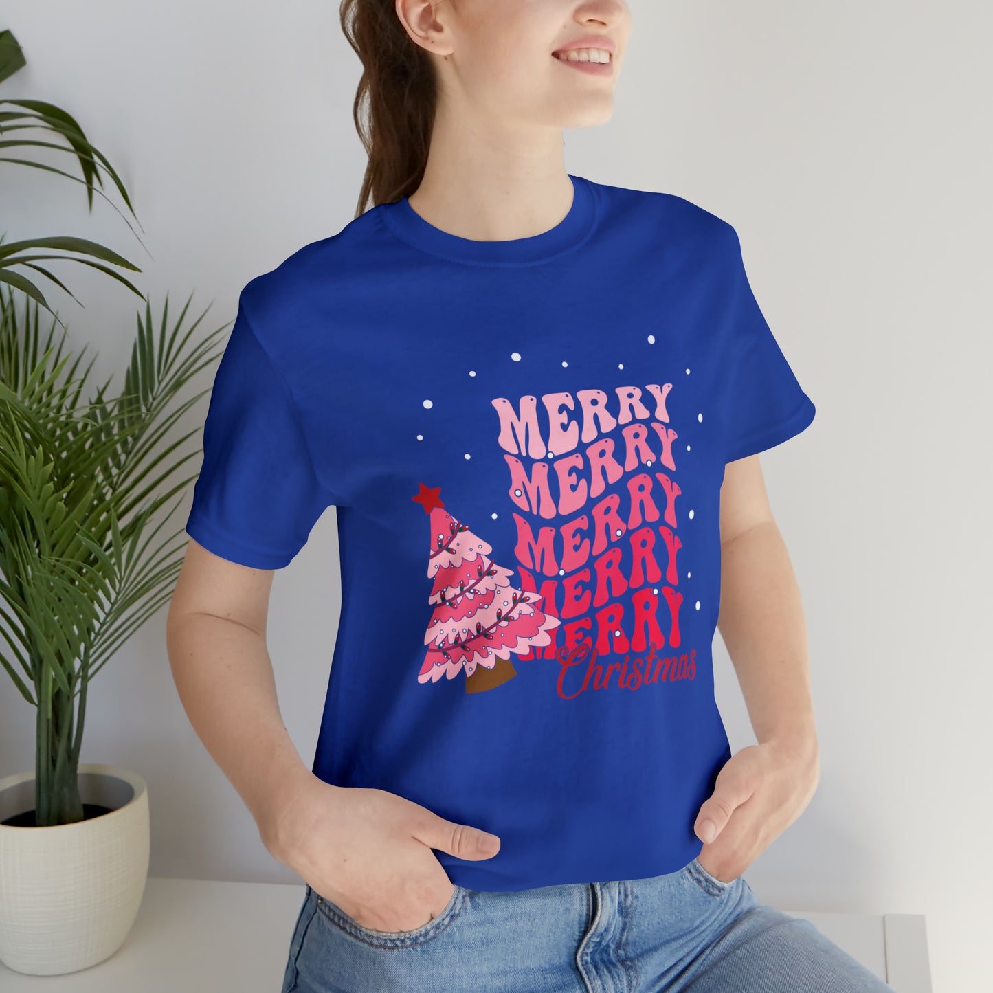 Festive AF shirt Pink Merry Bright Christmas Tshirt for Women Christmas Shirt Sweater Holiday Christmas gift for her gift for him unisex
