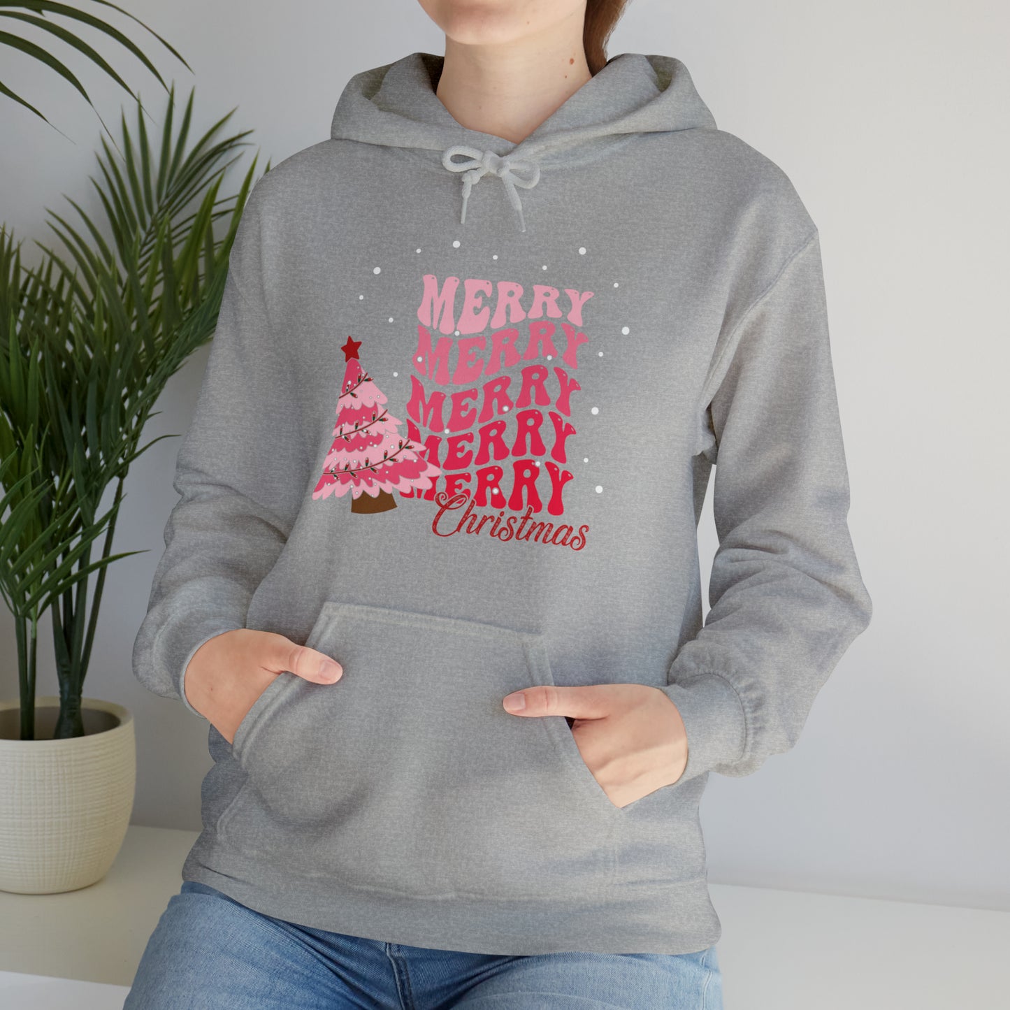 Festive AF hoodie blue Merry Bright Christmas Sweatshirt for Women Men Christmas Sweater Holiday Christmas gift for her gift for him