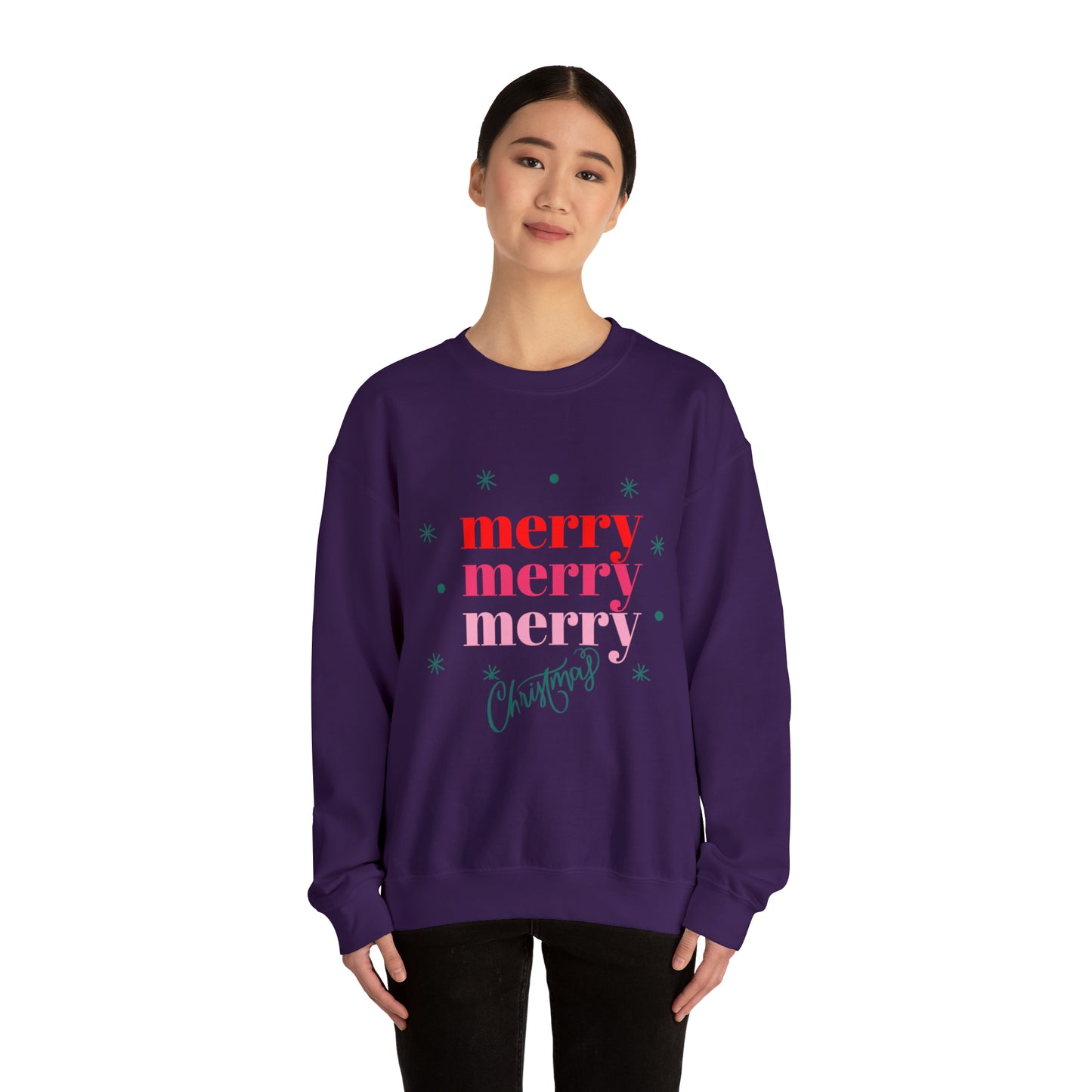 Festive AF sweater Pink Merry Bright Christmas Sweatshirt for Women Christmas Shirt Sweater Holiday Christmas gift for her gift for him