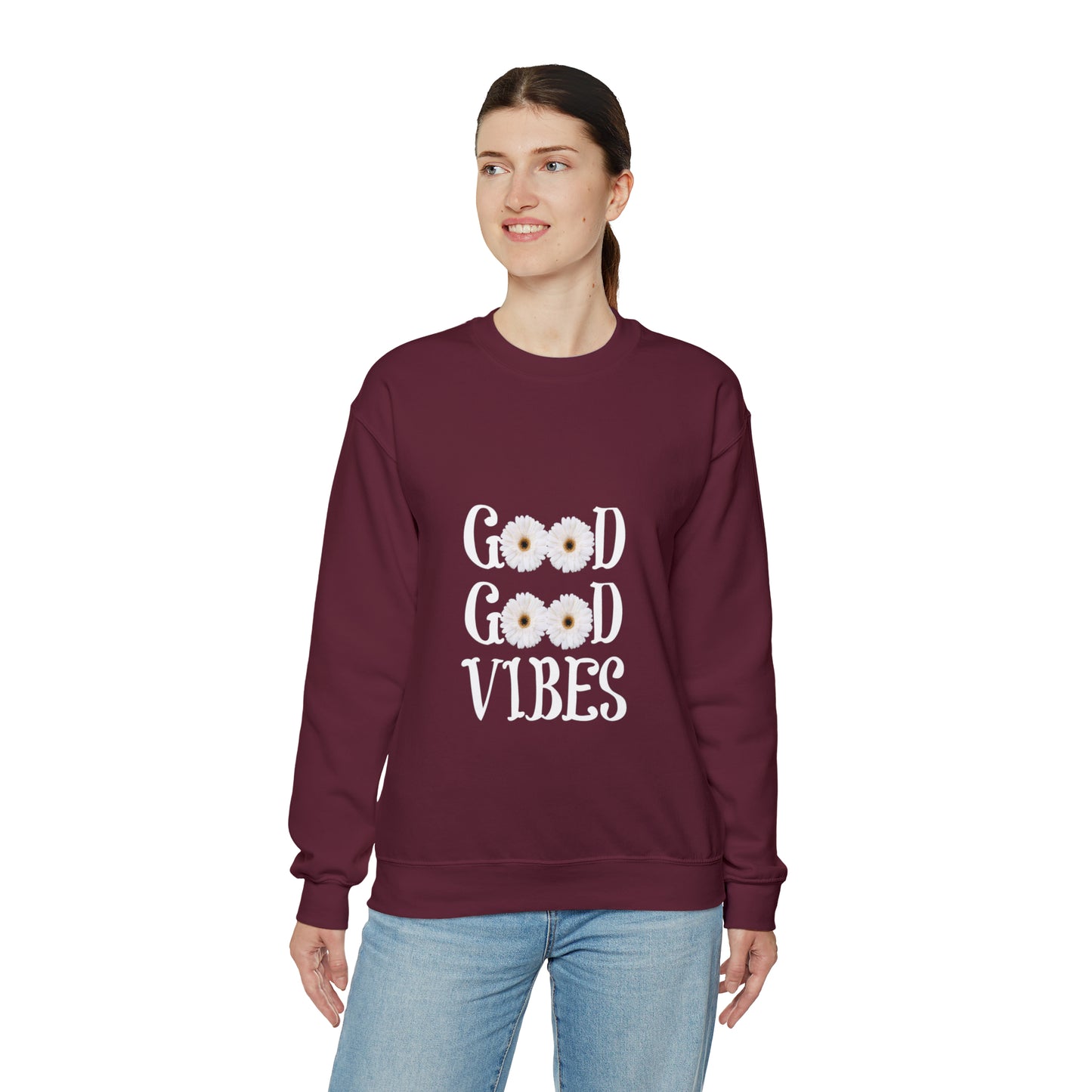 Good Vibes Sweatshirt, Unisex Heavy Blend™ Crewneck Sweatshirt