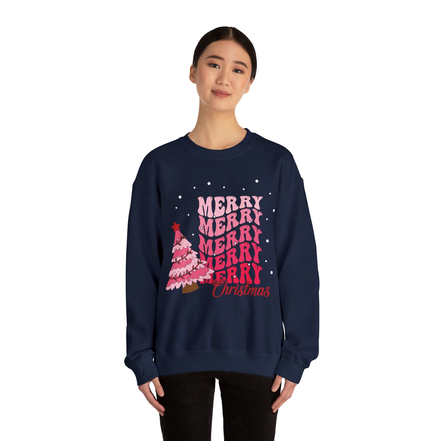 Festive AF sweater Pink Merry Bright Christmas Sweatshirt for Women Christmas Shirt Sweater Holiday Christmas gift for her gift for him