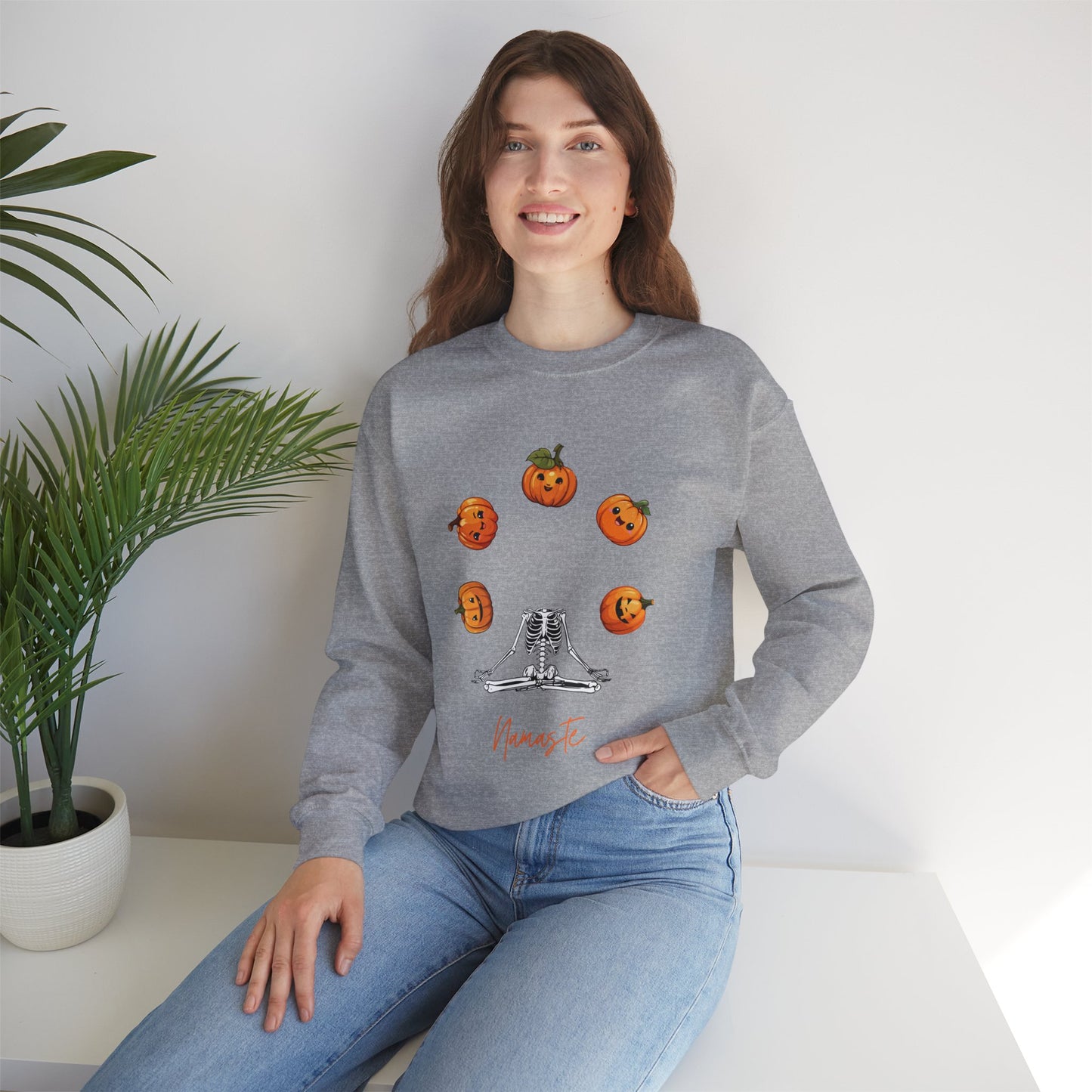 Namaste Halloween sweater Halloween sweater ghost fall leaves sweater Halloween Sweatshirt Era Tour sweater best friend gift for her Unisex
