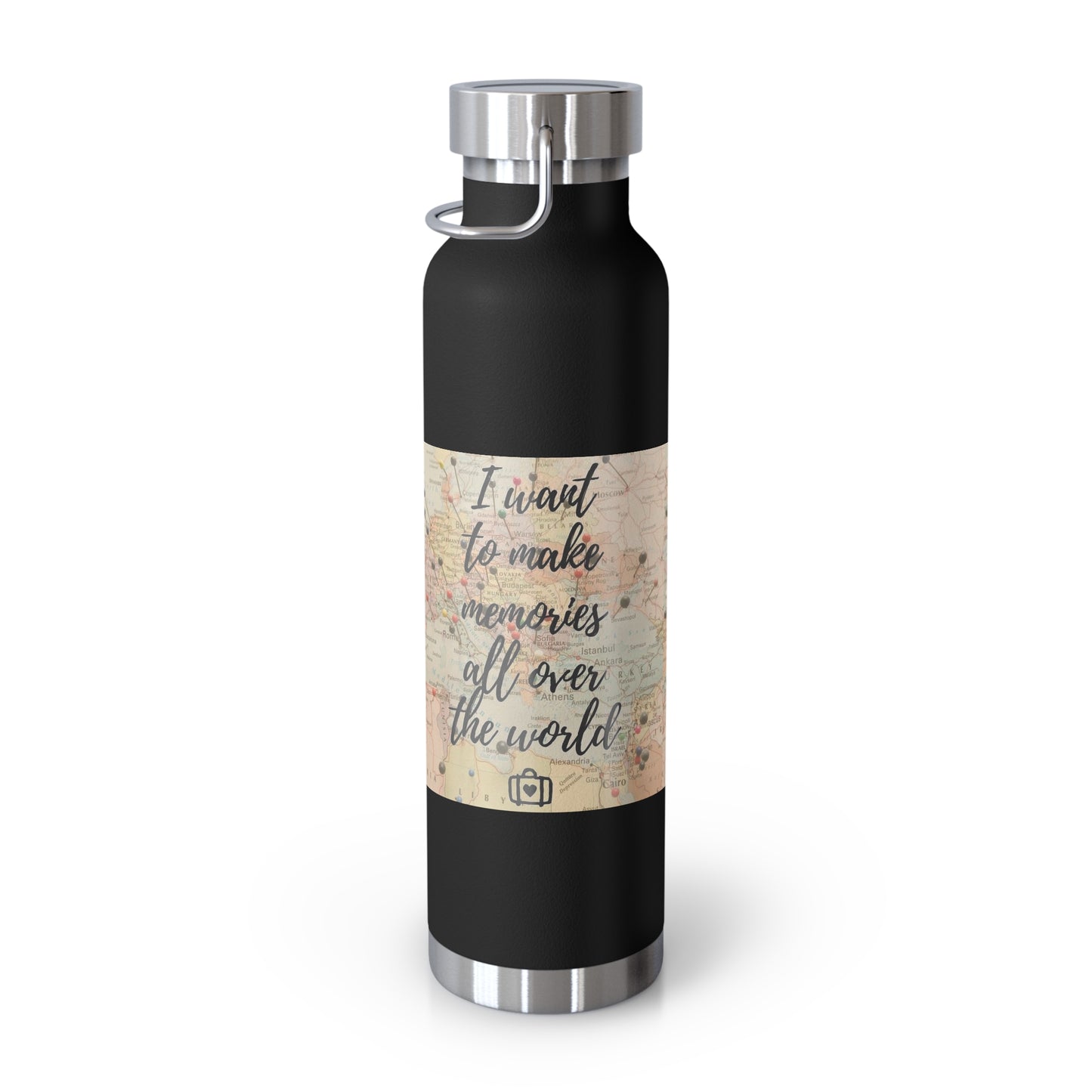 Travel bottle travel memories bottle Copper Vacuum Insulated Bottle, 22oz