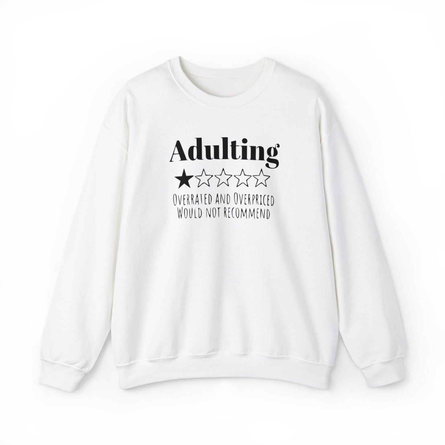 I'm not Adulting Sweatshirt unisex, printed on back I'm not adulting today,Funny adulting shirt Christmas Sweater,Christmas Crewneck,Holiday