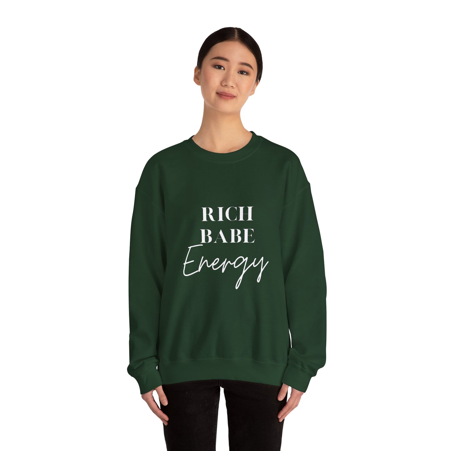 Rich Babe energy sweater funny gift for her bestie gift galentine sweater funny Valentine's sweater gift for him entrepreneur gift birthday