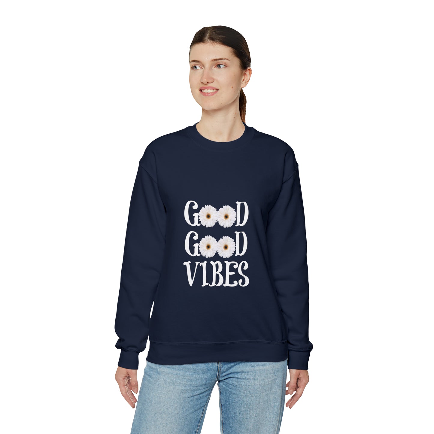 Good Vibes Sweatshirt, Unisex Heavy Blend™ Crewneck Sweatshirt