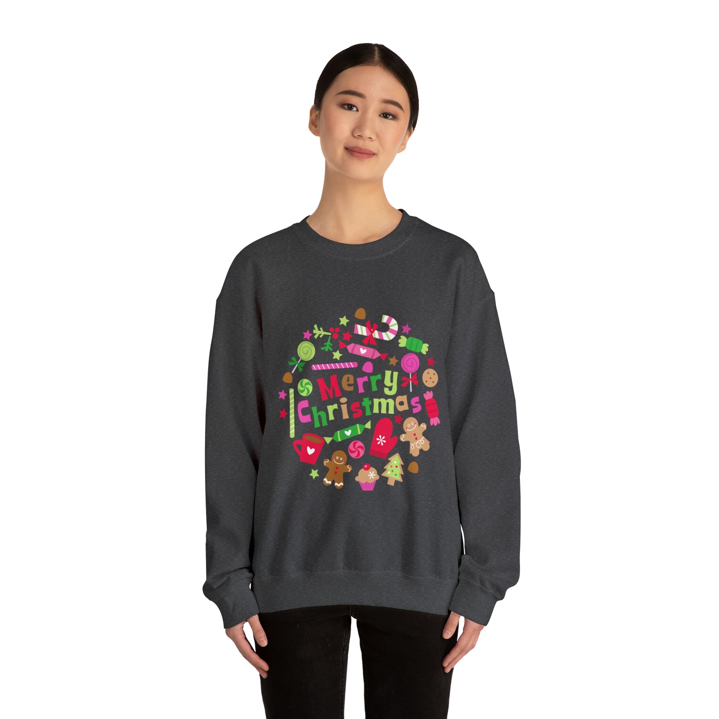 Candy Christmas sweater Merry Bright Christmas sweatshirt Christmas Sweatshirt for her Christmas family Shirt Christmas gift for him