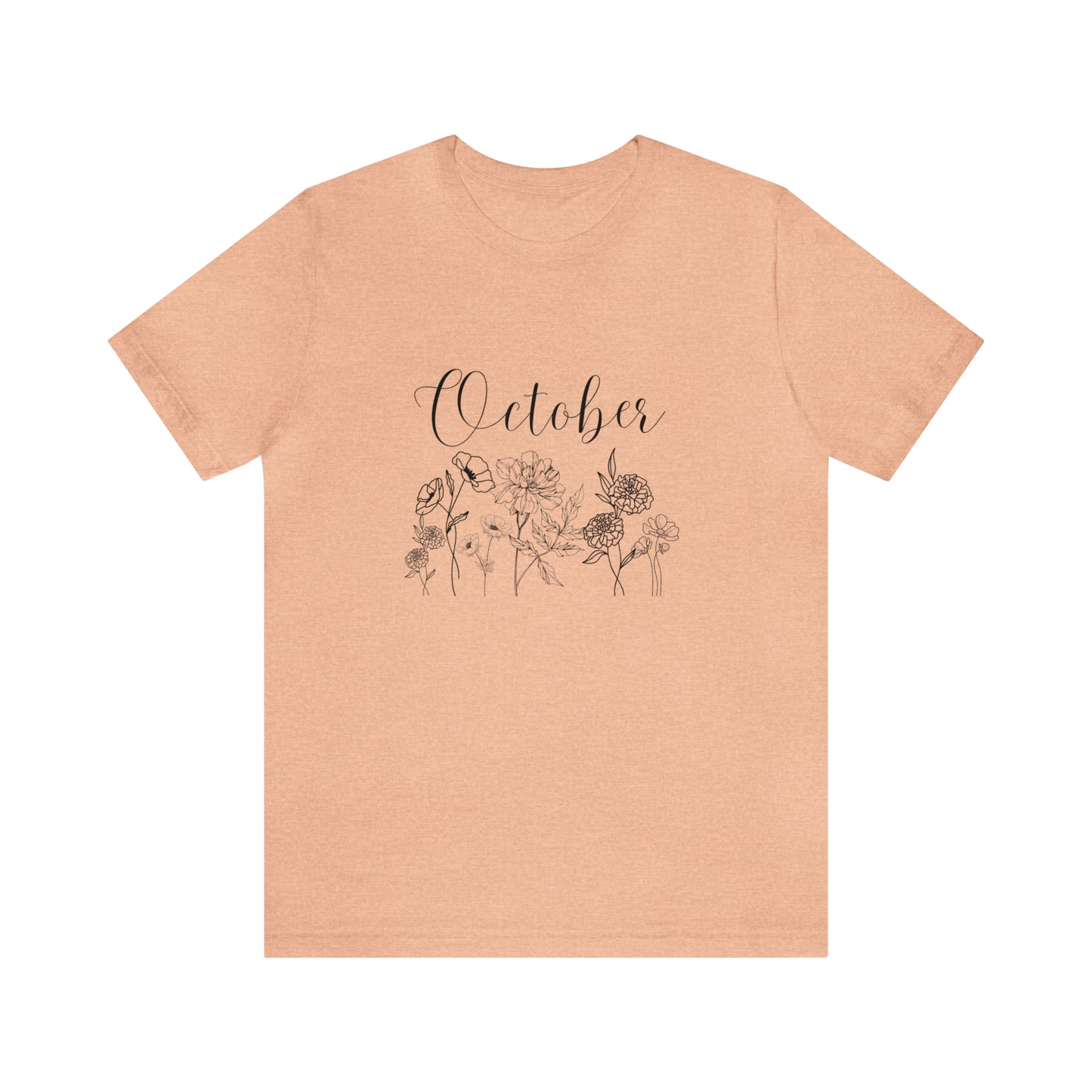 October birthday shirt birthday tee month flower shirt gift for her gift for him best friend gift christmas gift
