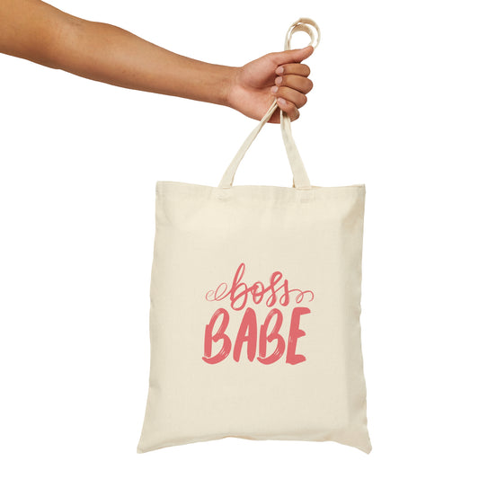 Boss Babe Tote, Boss babe energy bag, Summer Tote, Printed Cotton Canvas Tote Bag